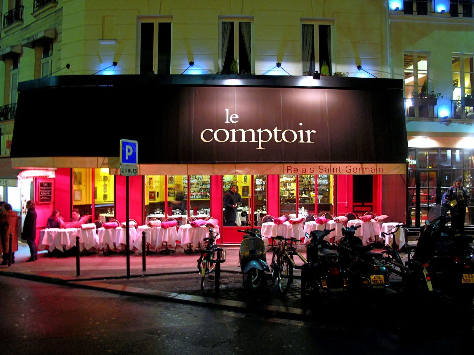 Le Comptoir du Relais ved Carrefour de l'Odéon, Yves Camdebordes bistronomi-restaurant inde i Hôtel Relais Saint-Germain
