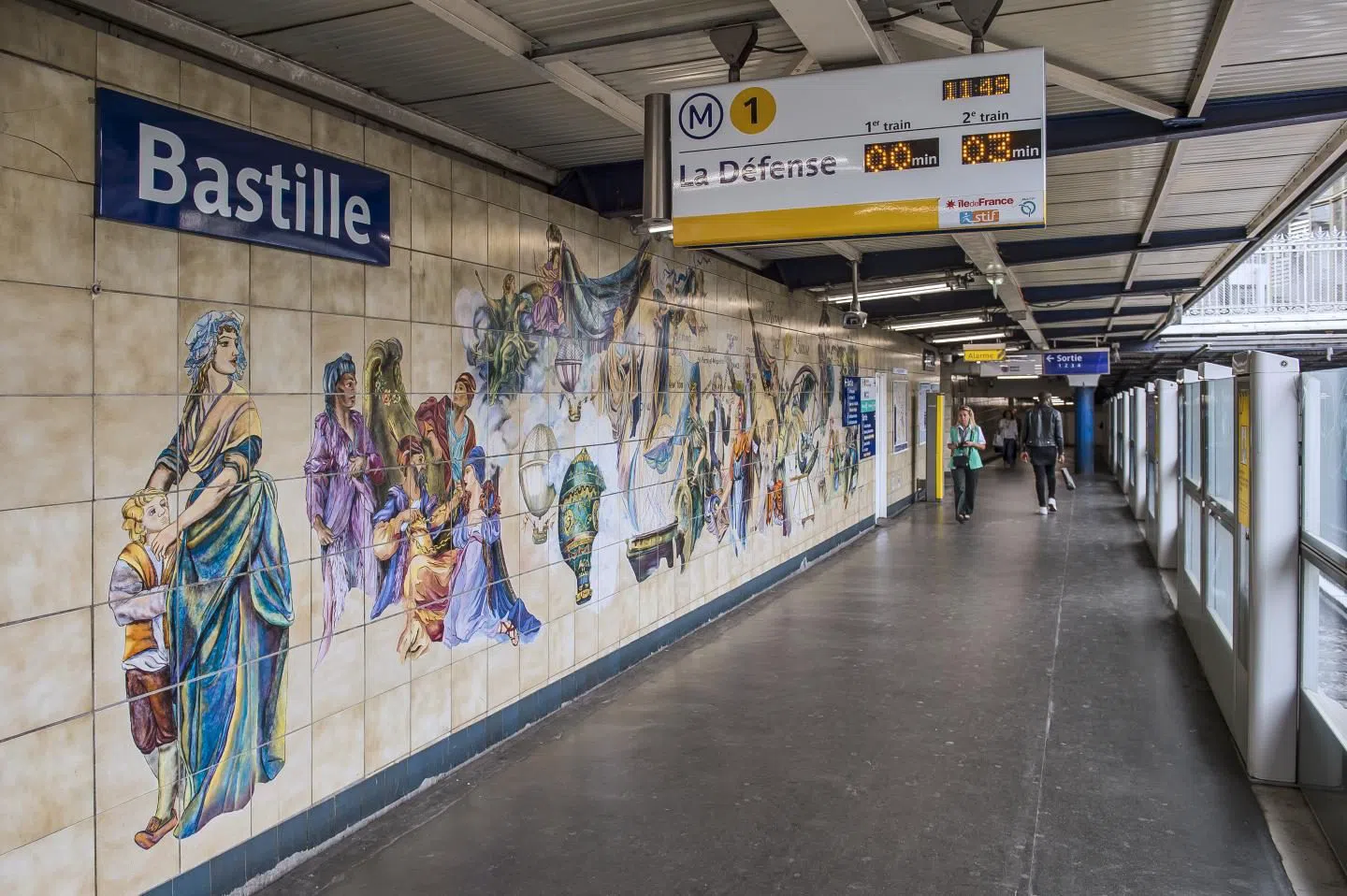 Bastille – Guimard-entré och fästningsresterna (Métro linjerna 1, 5, 8), Paris